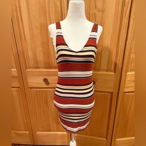 OBEY Homesick Striped Mini Dress